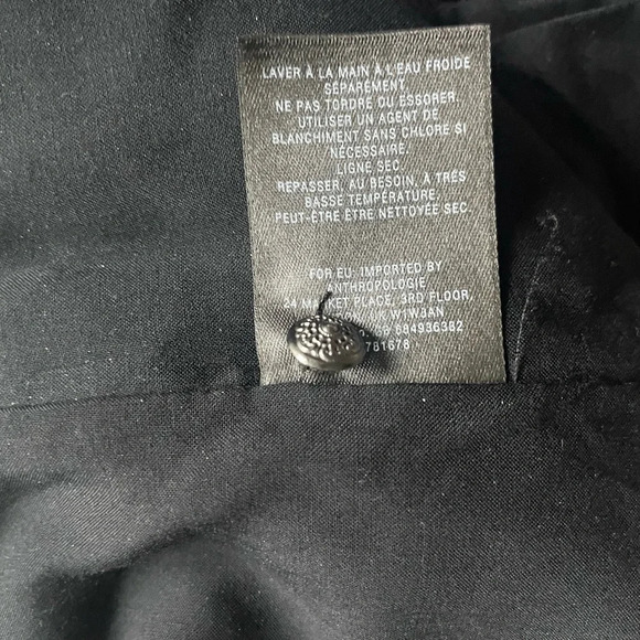 Anthropologie x Maeve black floral print wide leg crop jumpsuit 30978 - Picture 11 of 12